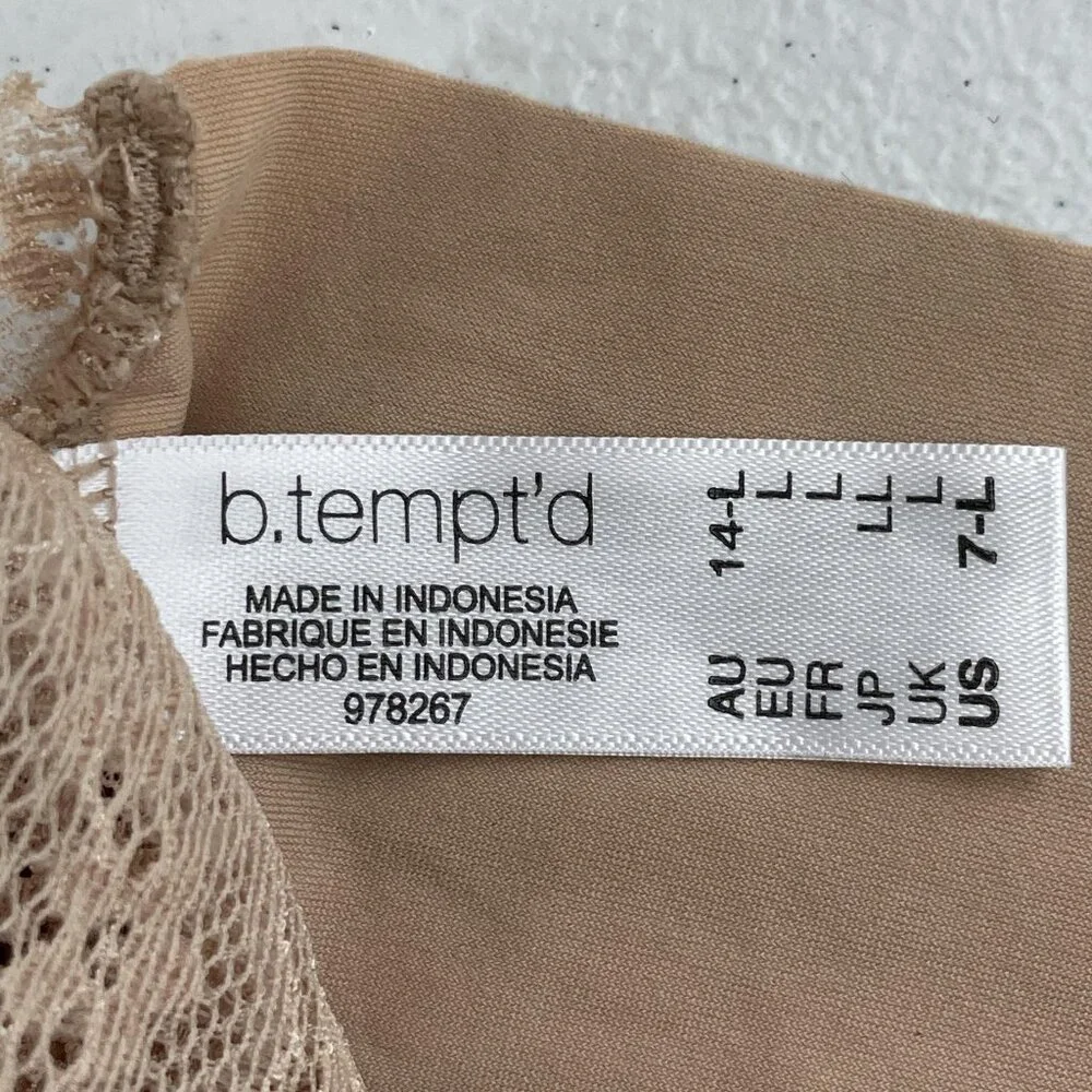 b.tempt'd by Wacoal Panties Womens Large US 7 2 Pack Nude Hipster B.Bare Lace‎